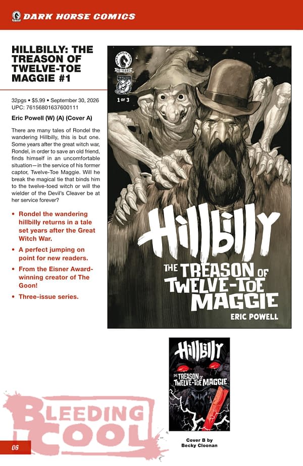 Dark Horse Comics September 2026 Full Solicits