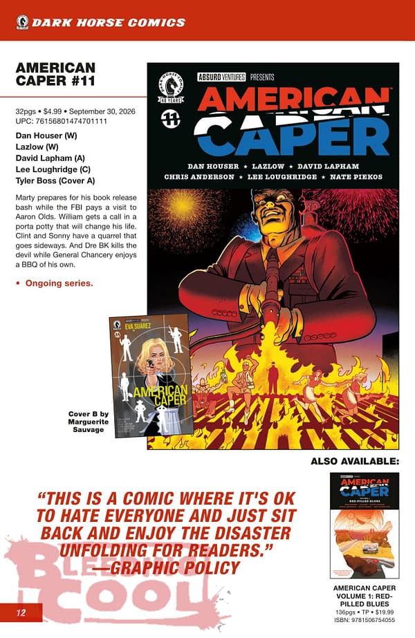 Dark Horse Comics September 2026 Full Solicits