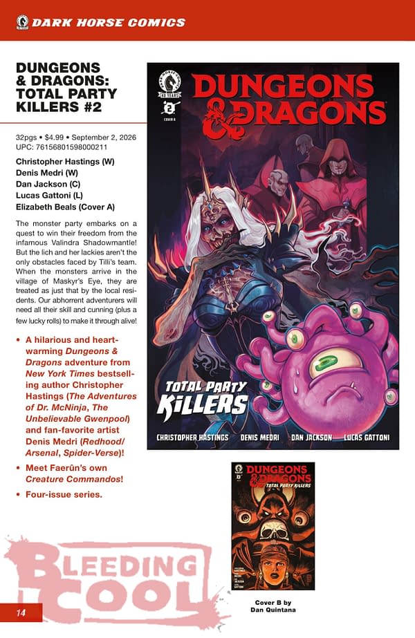 Dark Horse Comics September 2026 Full Solicits