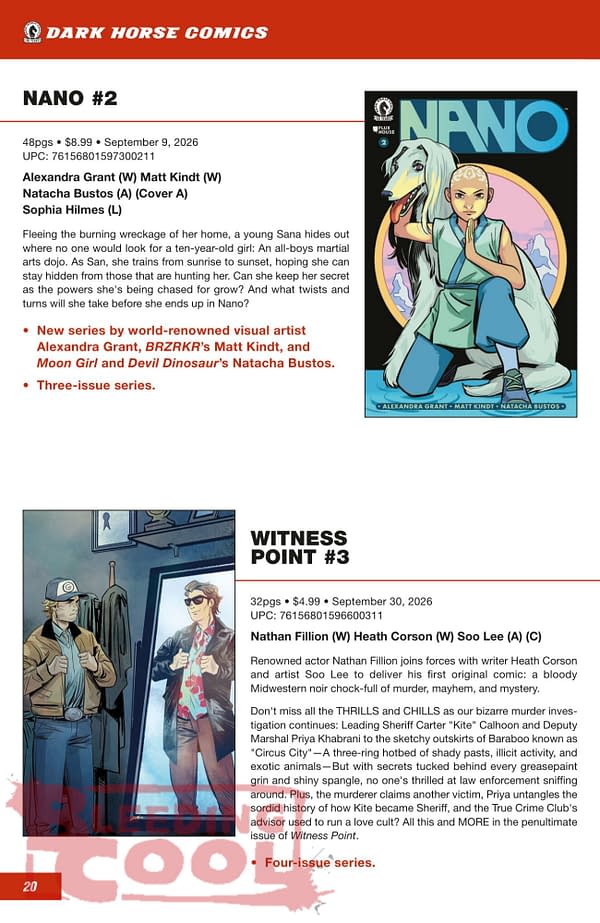Dark Horse Comics September 2026 Full Solicits