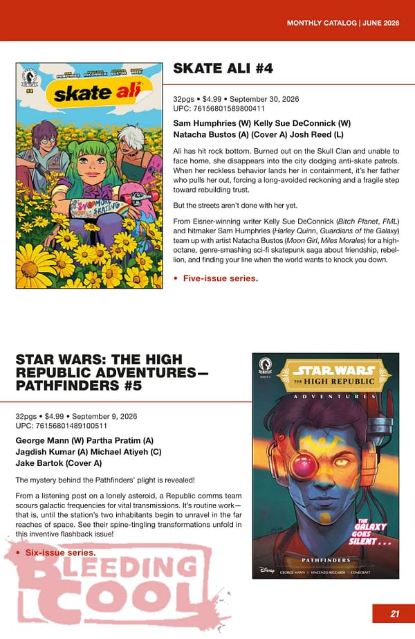 Dark Horse Comics September 2026 Full Solicits