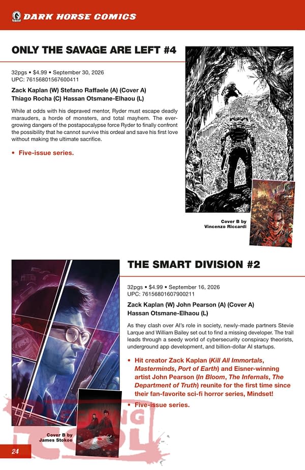 Dark Horse Comics September 2026 Full Solicits