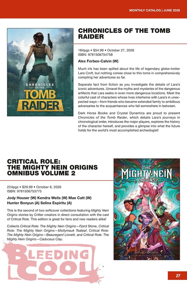 Dark Horse Comics September 2026 Full Solicits