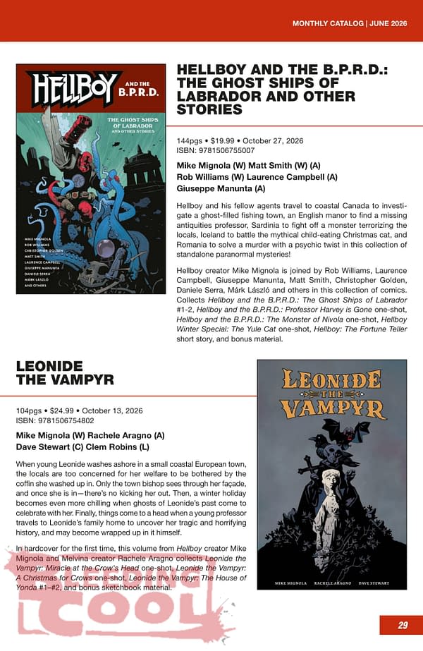 Dark Horse Comics September 2026 Full Solicits