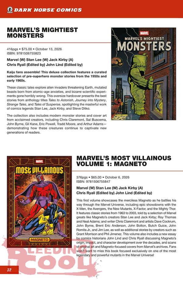 Dark Horse Comics September 2026 Full Solicits