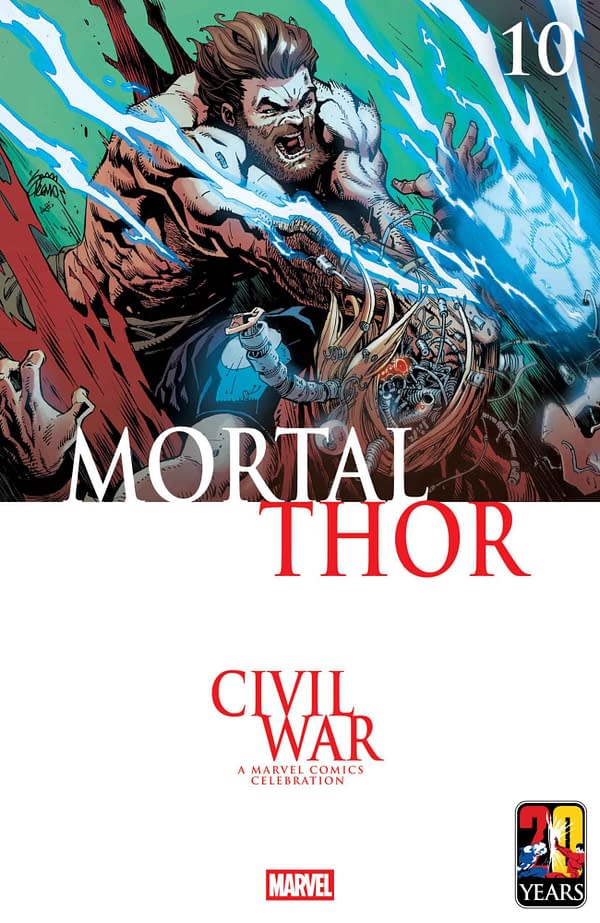 Cover image for MORTAL THOR #10 RYAN STEGMAN CIVIL WAR CELEBRATION VARIANT
