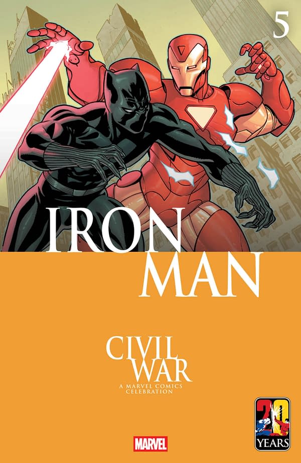 Cover image for IRON MAN #5 MIKE MCKONE CIVIL WAR CELEBRATION VARIANT