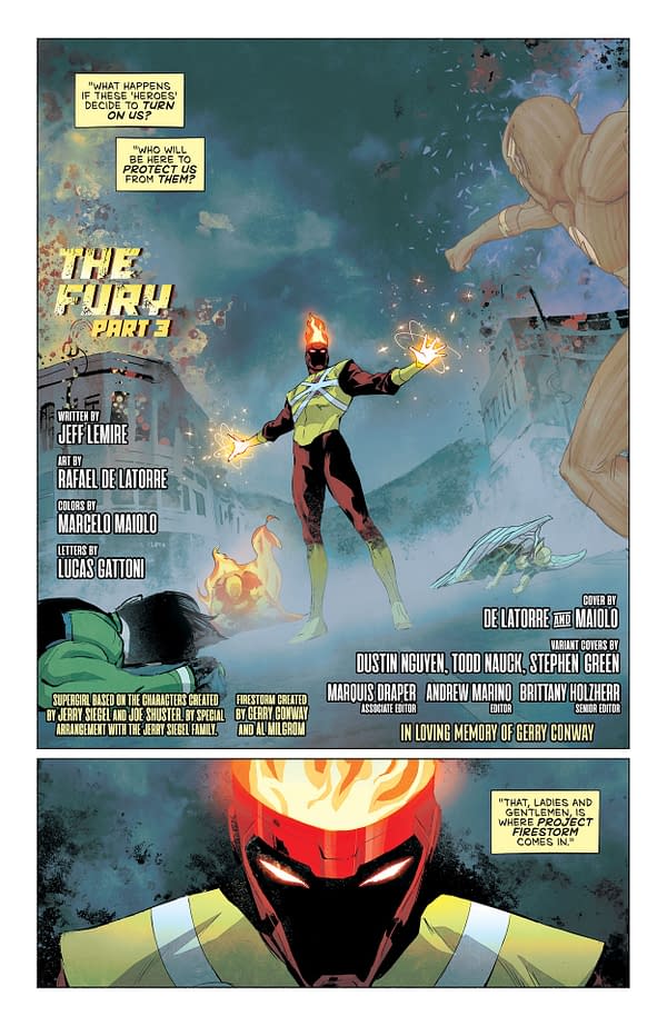 Interior preview page from The Fury of Firestorm #3