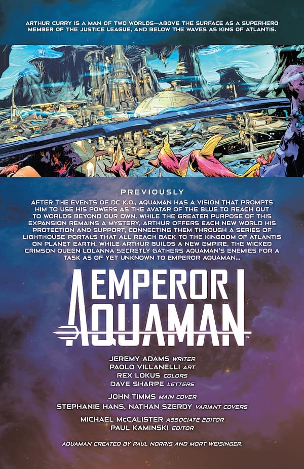 Interior preview page from Emperor Aquaman #18