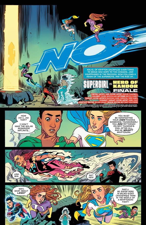 Interior preview page from Supergirl #15