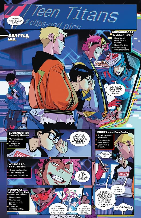 Interior preview page from Teen Titans #1