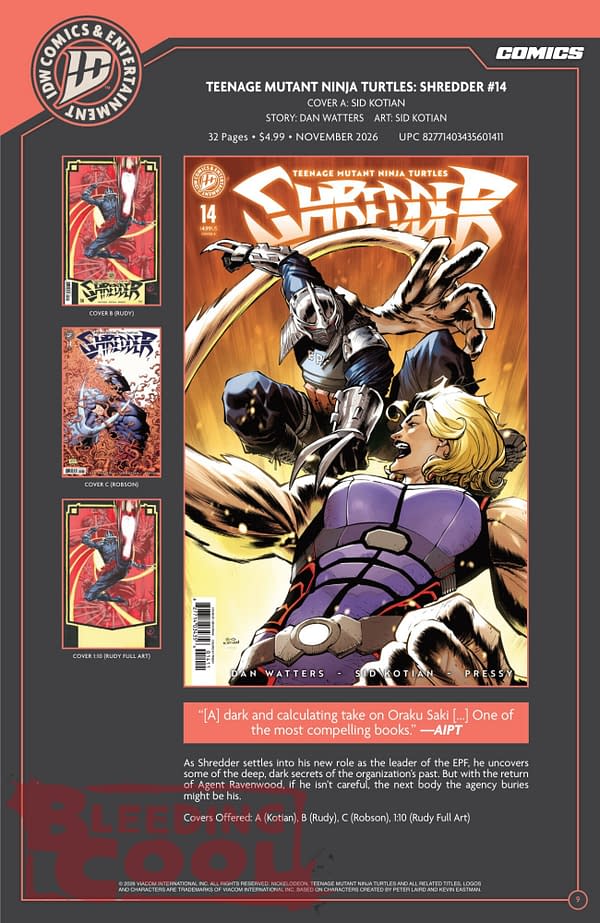 Exclusive: Official Full IDW November 2026 Solicits