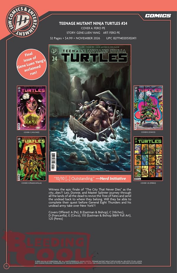 Exclusive: Official Full IDW November 2026 Solicits