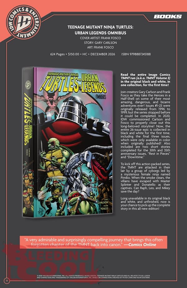 Exclusive: Official Full IDW November 2026 Solicits