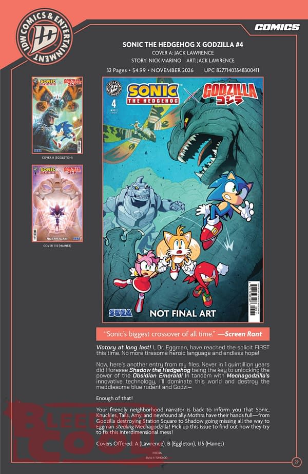 Exclusive: Official Full IDW November 2026 Solicits