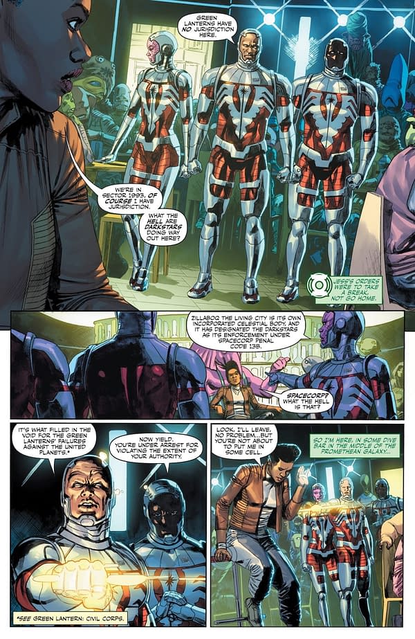 Interior preview page from Green Lantern Corps #20