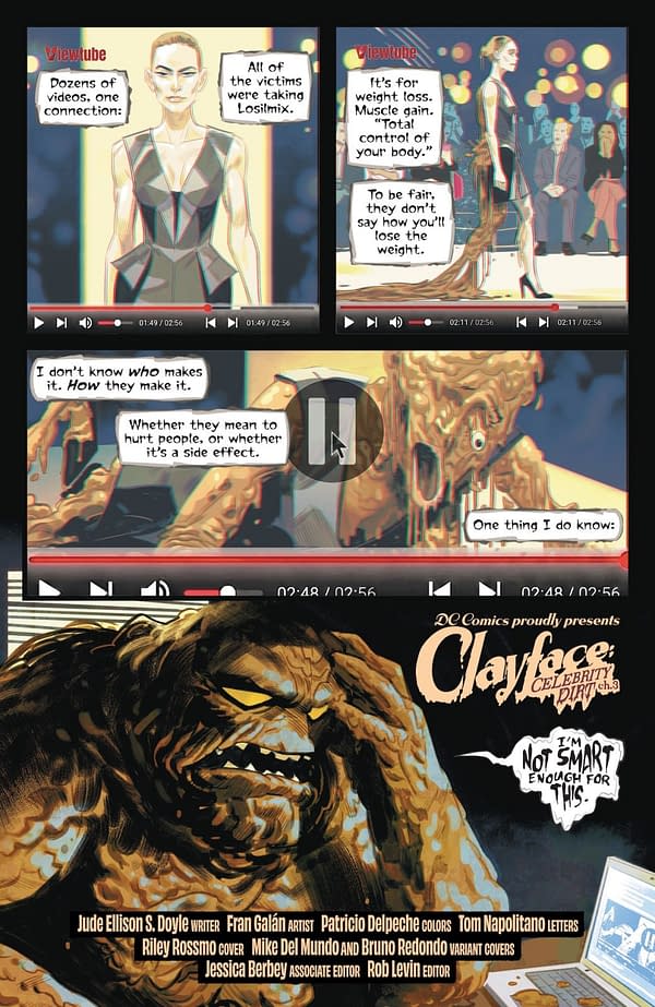 Interior preview page from Clayface: Celebrity Dirt #3