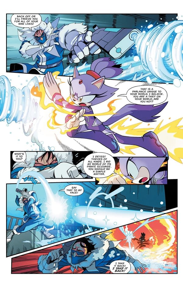 Interior preview page from DC x Sonic the Hedgehog: The Metal Legion #5