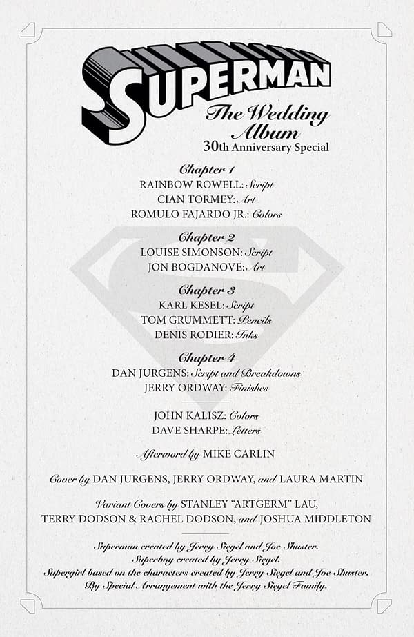 Superman: The Wedding Album – 30th Anniversary Special #1 Preview