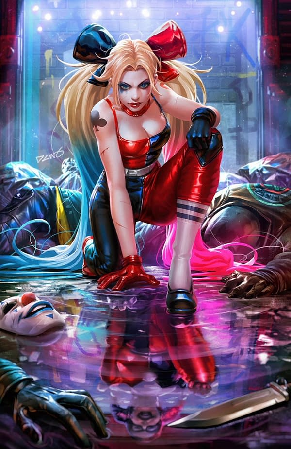 Separated At Birth: Derrick Chew Harley Quinn and Mark Brooks