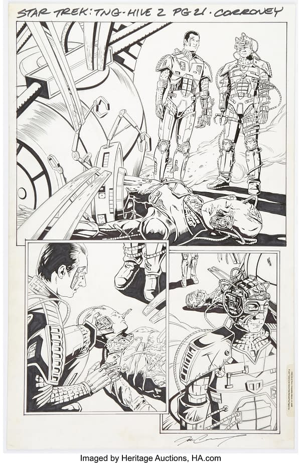 Joe Corroney page from Star Trek: The Next Generation: Hive #2. Credit: Heritage Auctions