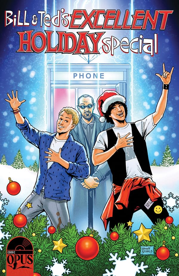 Cover C to Bill & Ted's Excellent Holiday Special #1 by Wayne Nichols