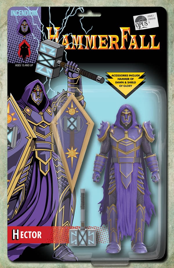 Hammerfall #1 Cover B - Hector Action Figure variant