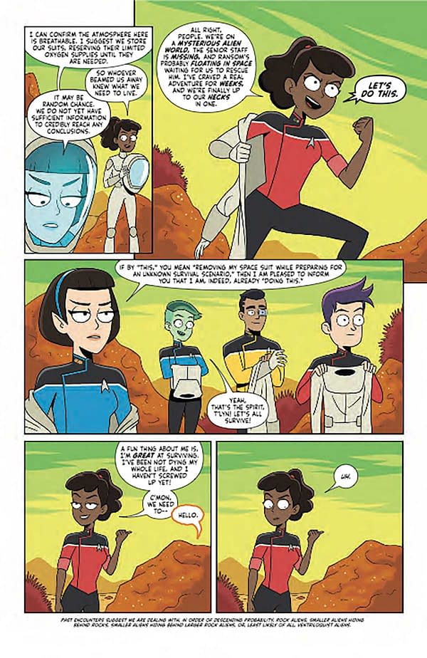 Interior preview page from STAR TREK: LOWER DECKS #2 DEREK CHARM COVER