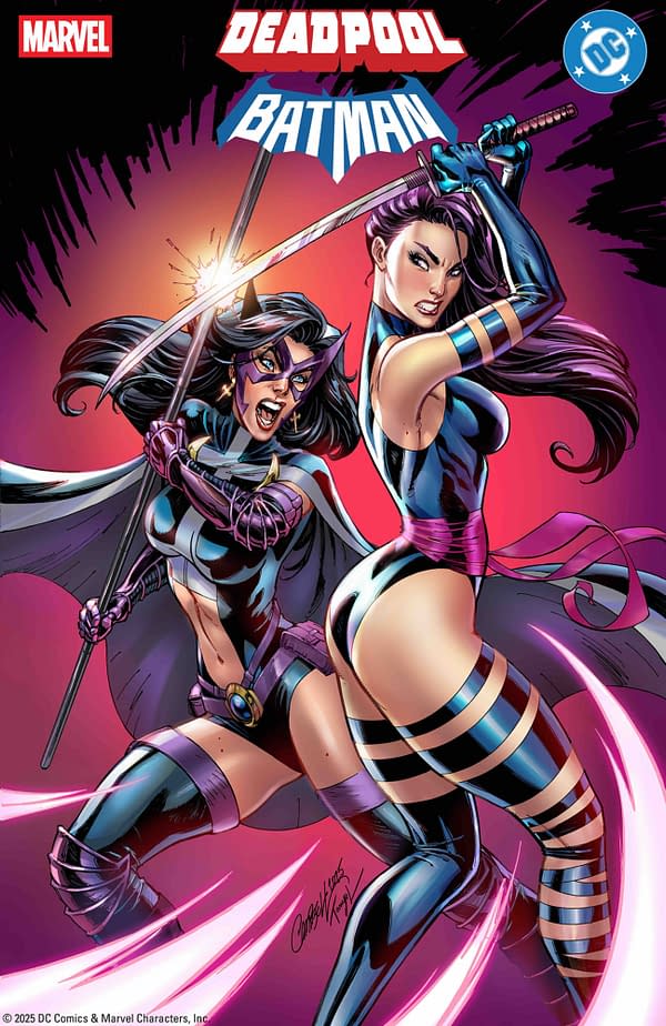 Cover image for MARVEL/DC: DEADPOOL/BATMAN #1 J. SCOTT CAMPBELL VARIANT