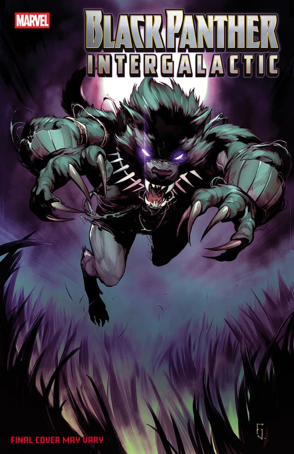 Cover image for BLACK PANTHER: INTERGALACTIC #4 JUAN FRIGERI MARVEL MONSTER VARIANT