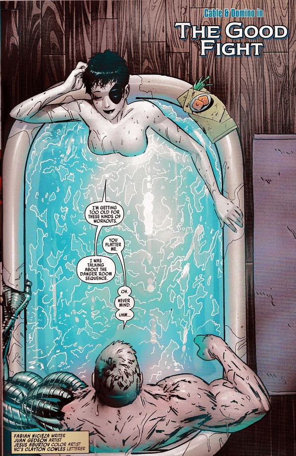 Bathtime For Cable, Remembered in Domino Annual and X-Men Red Today