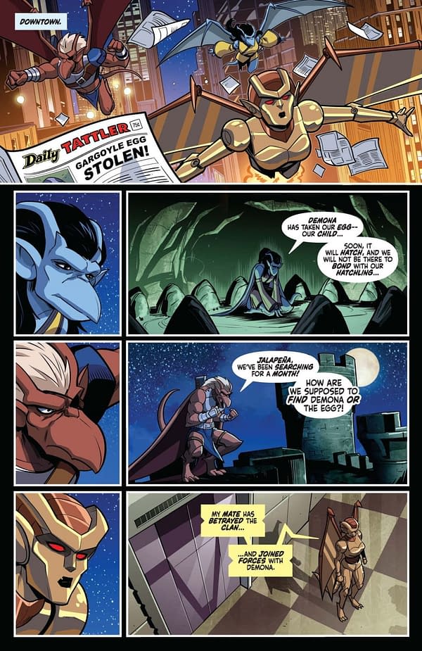 Interior preview page from Gargoyles #2