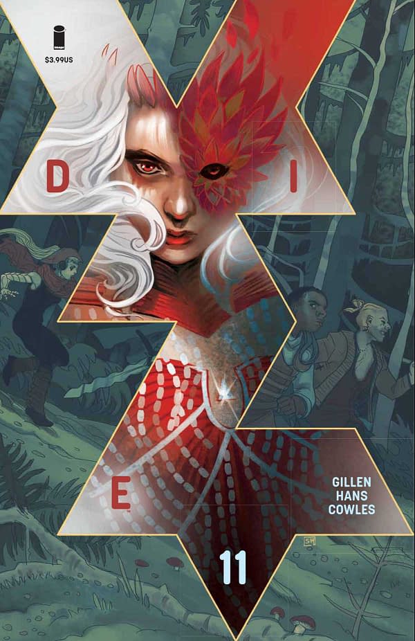 The cover of DIE #11 published by Image Comics with the creative team of Kieron Gillen, Stephanie Hans, and Clayton Cowles.