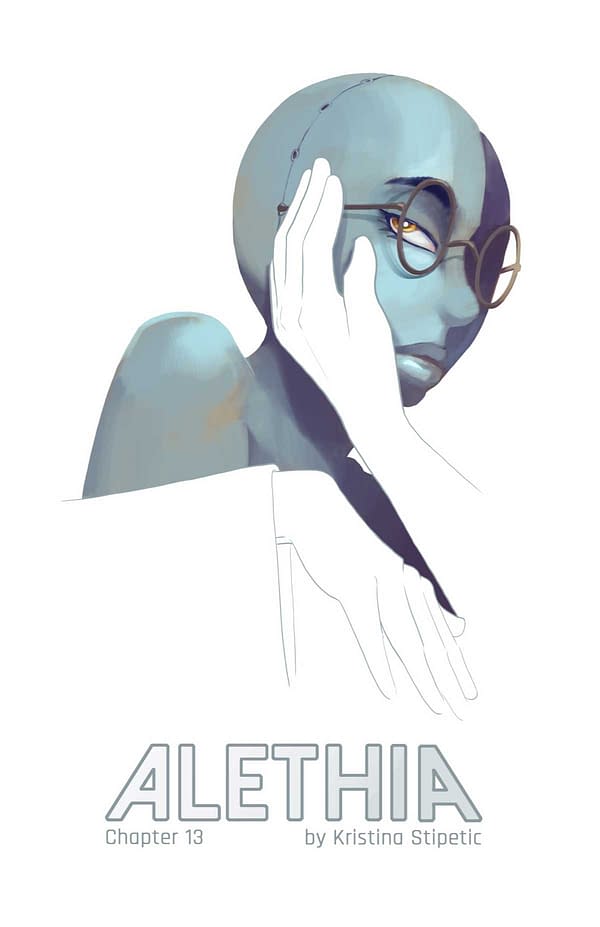 The cover of Alethia #13; the creative team is Kristina Stipetic and it is independently published.