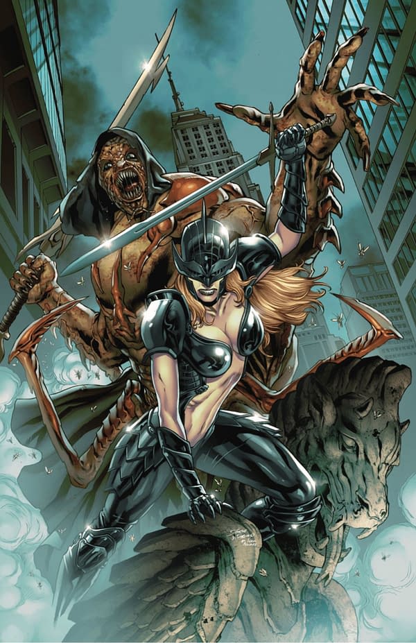 Grimm Spotlight: Black Knight vs. Lord of Flies cover. Credit: Zenescope Entertainment