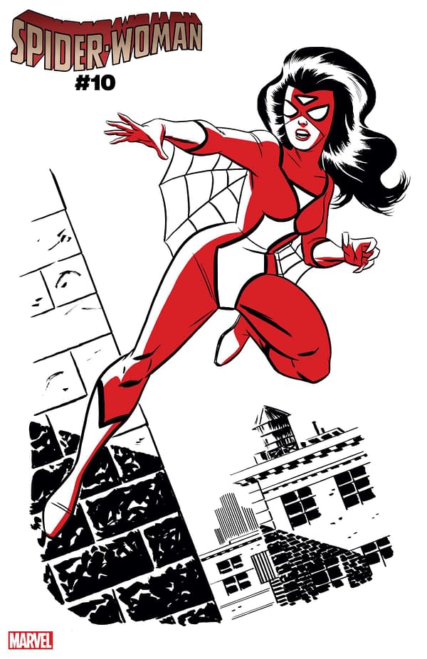 SPIDER-WOMAN #10 TWO-TONE VARIANT COVER by MICHAEL CHO