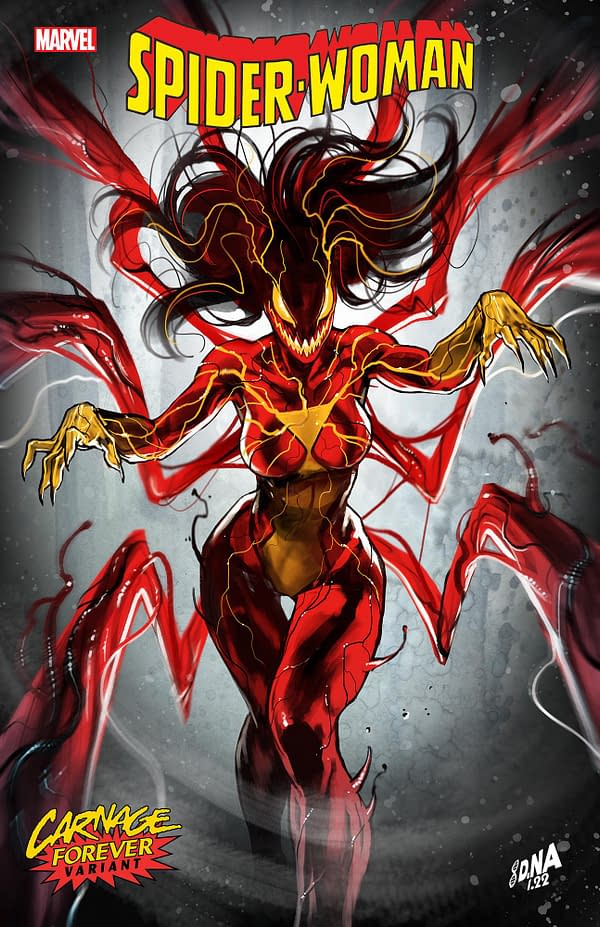 Cover image for SPIDER-WOMAN 21 NAKAYAMA CARNAGE FOREVER VARIANT