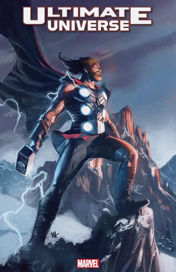Cover image for ULTIMATE UNIVERSE 1 BEN HARVEY ULTIMATE THOR VARIANT