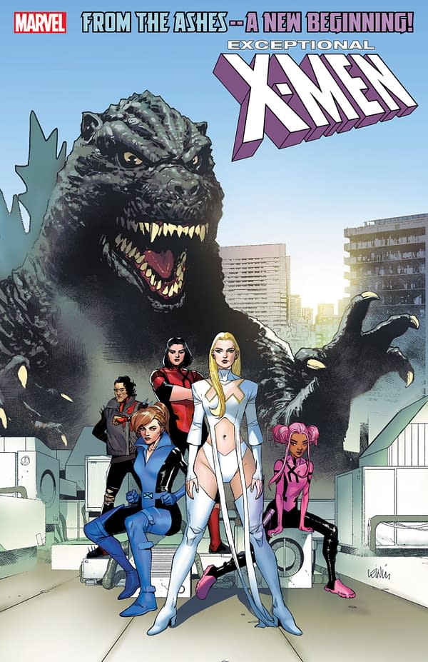 Cover image for EXCEPTIONAL X-MEN #1 LEINIL YU GODZILLA VARIANT