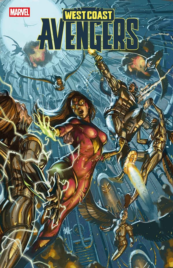 Cover image for WEST COAST AVENGERS #8 BEN HARVEY COVER