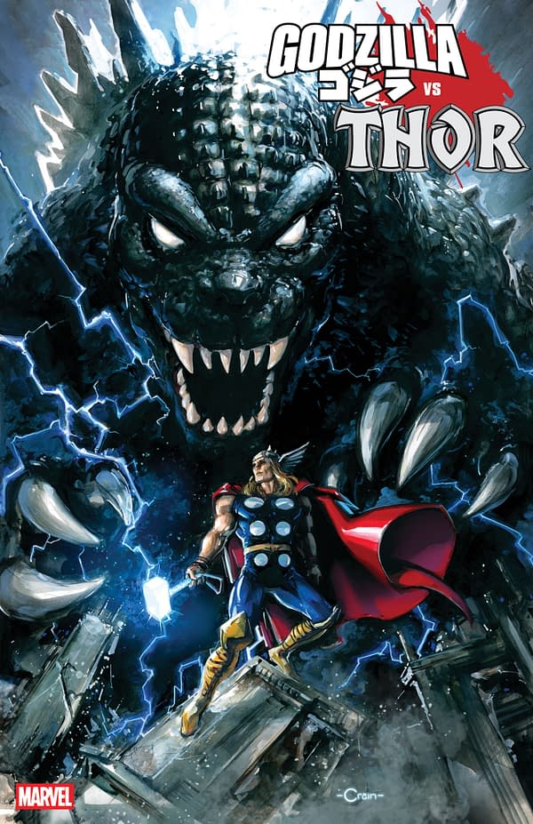 Cover image for GODZILLA VS. THOR #1 CLAYTON CRAIN VARIANT