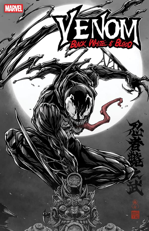 Cover image for VENOM: BLACK, WHITE & BLOOD #3 TAKASHI OKAZAKI VARIANT
