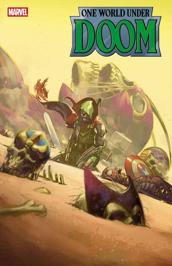 Cover image for ONE WORLD UNDER DOOM #9 BEN HARVEY COVER