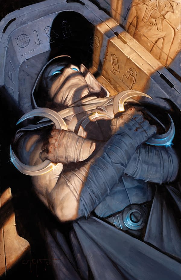 Cover image for MARC SPECTOR: MOON KNIGHT #1 E.M. GIST VIRGIN VARIANT