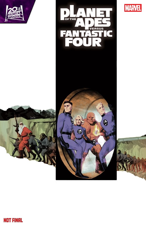 Cover image for PLANET OF THE APES VS. FANTASTIC FOUR #2 DAVI GO MOVIE HOMAGE VARIANT