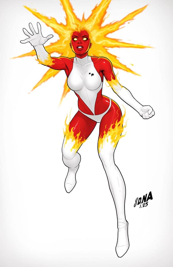 Cover image for CAPTAIN MARVEL: DARK PAST #1 DAVID NAKAYAMA COLOR BLOCK WHITE VIRGIN VARIANT