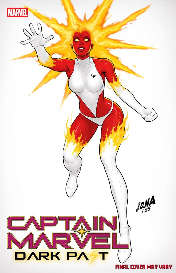 Cover image for CAPTAIN MARVEL: DARK PAST #1 DAVID NAKAYAMA COLOR BLOCK WHITE VARIANT
