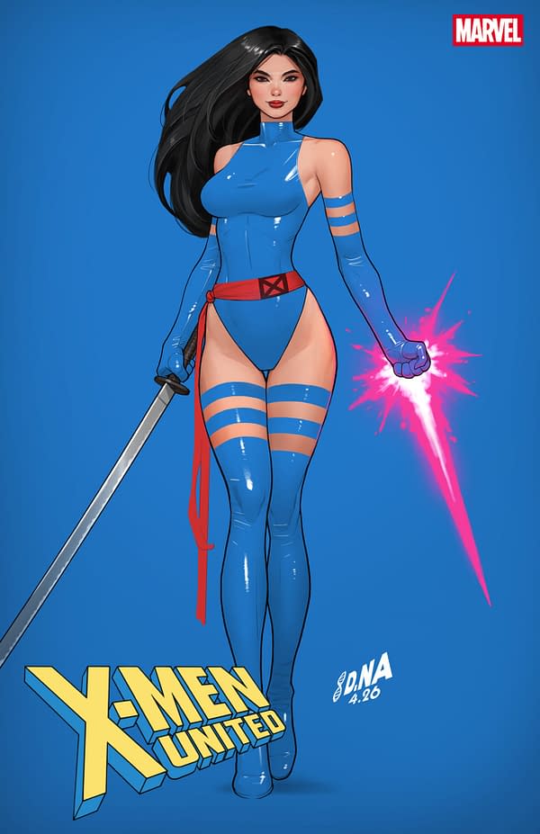 Cover image for X-MEN UNITED #5 DAVID NAKAYAMA COLOR BLOCK BLUE VARIANT