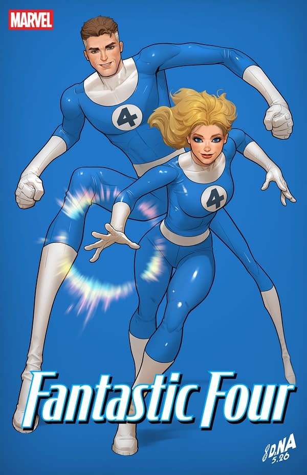 Cover image for FANTASTIC FOUR #14 DAVID NAKAYAMA COLOR BLOCK BLUE VARIANT