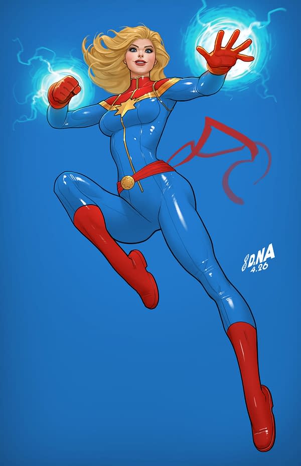 Cover image for AVENGERS: ARMAGEDDON #2 DAVID NAKAYAMA COLOR BLOCK BLUE VIRGIN VARIANT